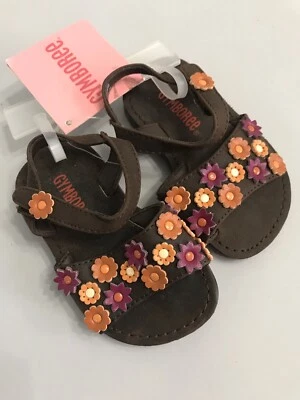NWT GYMBOREE Savannah Sunset Sandals Shoes BABY Girls Size 3 $24 Brown Orange - Image 1 of 2
