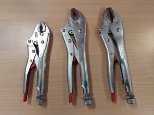 Wurth Vice Grip Set of 3 Pliers (071409103) With Locking Nut - Picture 1 of 6
