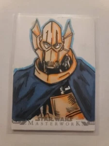 2023 Star Wars Masterwork General Grievous Sketch Mike J. Sealie Autograph 1/1 - Picture 1 of 2