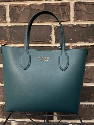 NWT Kate Spade Bleecker Medium Crossbody Leather Tote Green - Image 1 of 4