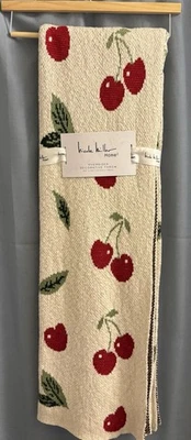 Nicole Miller Cherry Decorative Throw Blanket 50x70 New - Image 1 of 4