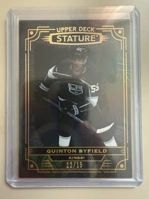 2022-23 Upper Deck Stature Quinton Byfield #76 Black /15 Color Match - Image 1 of 3