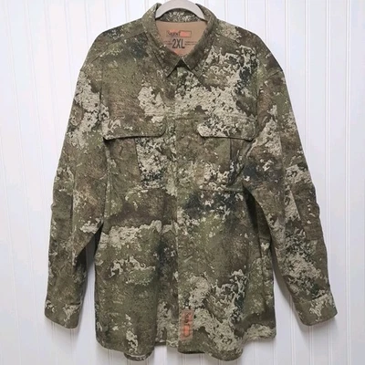 RedHead Silent Hide Strata Camo Shirt Mens 2XL Long Sleeve Button Down Hunting - Image 1 of 4