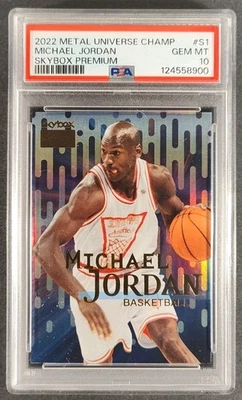 2022 Metal Universe Champions Skybox Premium Michael Jordan PSA 10 GEM MINT - Image 1 of 2