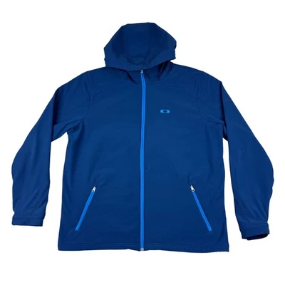 Oakley Hoodie Jacket Mens 2XL Cobalt Fleece Full Zip Performance Outdoors Y2K - Image 1 of 4