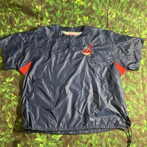 Vintage Cleveland Indians Starter Pullover Windbreaker-Chief Wahoo-Men’s XL - Picture 1 of 6