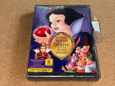 SEALED Snow White and the Seven Dwarfs Platinum Edition 2 Disc DVD Read Desc - Image 1 of 4