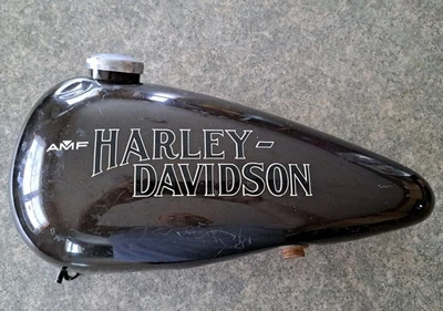 De colección Años 70 AMF Harley Davidson 3.5 OEM Tanque de Gas Dividido LADO IZQUIERDO para Restaurar/Personalizar Foto 1 de 4