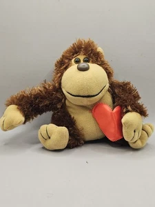 Megatoys Scimmia Gorilla Marrone 6 Pollici Peluche Giocattolo con Cuore Regalo  - Foto 1 di 5