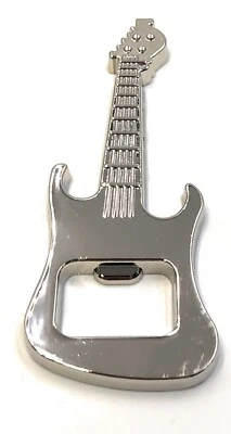 Llavero E-Girarre Guitarra Abrebotellas Plata Metal Colgante Encanto - Imagen 1 de 4
