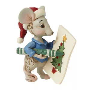 Jim Shore Crayola Christmas Mouse Mini Figurine 6009137 New - Picture 1 of 4