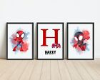 Marvels Spiderman Prints Superhero Wall Art Kids Room Poster Gift A4 Prints Only