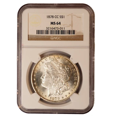 1878 *CC* Morgan Silver Dollar **NGC MS64 ** FREE SHIPPING  799 - Image 1 of 4