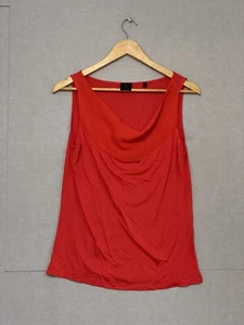David Lawrence Womens Red Draped Neckline Top Size M - Picture 1 of 3