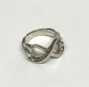 Tiffany & Co. Silver Paloma Picasso Loving Heart Band Ring Size 6.5 - Picture 1 of 5