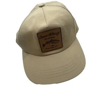 Yupoong Hat Cap Mens Snap Back Beige Dana Wharf Sportfishing California Outdoors - Picture 1 of 10