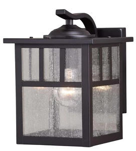 Vaxcel Mission 1 Light 7" Outdoor Wall Light, Oil Burnished Bronze - T0443 - Picture 1 of 7