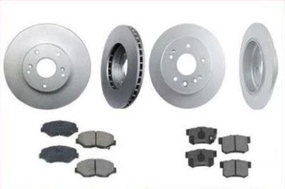 Fits 2001-2003 Acura 3.2 CL Front & Rear Brake Rotors & Ceramic Brake Pads - Image 1 of 4