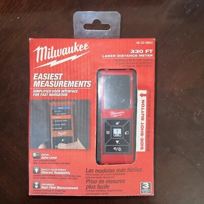 Milwaukee 48-22-9802 150 ft. Backlit Digital Laser Distance Meter - Red - Image 1 of 4
