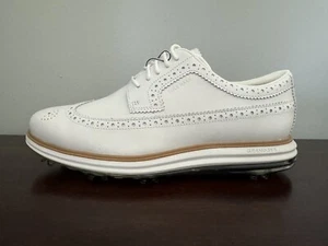 Cole Haan Herren Größe 9 Original Grand Tour Leder Wasserdicht Golfschuhe Weiß - Bild 1 von 8