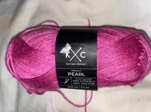K + C Knit and Crochet yarn PEARL - Coral Rose - 3.5oz 100g 240yd 220m - Picture 1 of 6