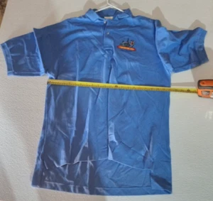 Herren Vintage Disney World Tomorrowland Poloshirt, blau, Gr. XL - Bild 1 von 6