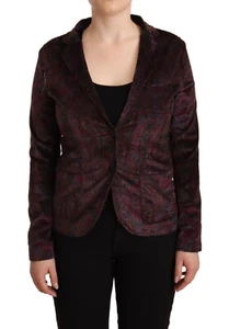 MASON'S Jacket Single Breasted Bordeaux Floral Long Sleeves Blazer IT42/US8/M - Picture 1 of 10