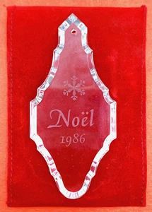 Baccarat Anual Cristal RARO PEQUEÑO ESTRELLA NOEL 1986 Adorno de Navidad Nuevo en Caja con Bolsa - Imagen 1 de 8