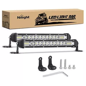 Nilight Slim LED Light Bar 2Pcs 11 Inch 26LED Single Row Spot Flood Combo Light - Bild 1 von 9