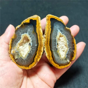 TOP 156G Cristallo Agata Occhio Gobi Mongolia Interno Naturale Geode Guarigione BY1330 - Foto 1 di 11