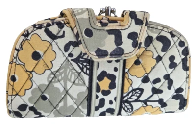 VERA BRADLEY Kiss n Snap Wallet Clutch Go Wild Floral/Animal Yellow/White/Black - Image 1 of 4