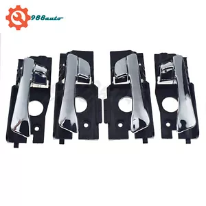 Inside Door Handle Shiny Chrome Front Rear Left Right for Hyundai Accent 2012-17 - Foto 1 di 28