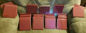 22 NEW DALTILE 4 1/4" x 1/4" DARK RED GLOSSY CERAMIC PLUM MAROON VINTAGE TILES - Picture 1 of 8