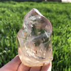 390G Natural Smoky Quartz Carved Flame Shape Quartz Crystal Energy Reiki Heal