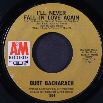 BURT BACHARACH: i'll never fall in love again / pacific coast highway A&M 7" - Image 1 of 2