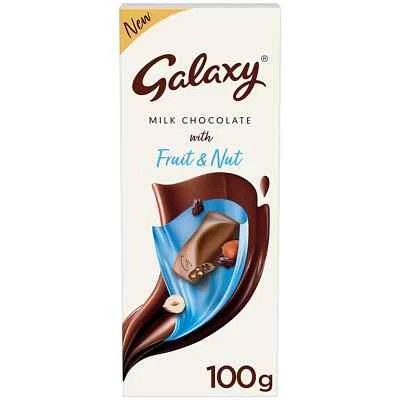 Galaxy Milk Chocolate with Fruit & Nut, 100g, Brown Free Shipping World Wide - Image 1 of 4