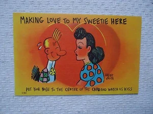 Making Love to My Sweetie Here Larey Smith Comic Postcard - Picture 1 of 2