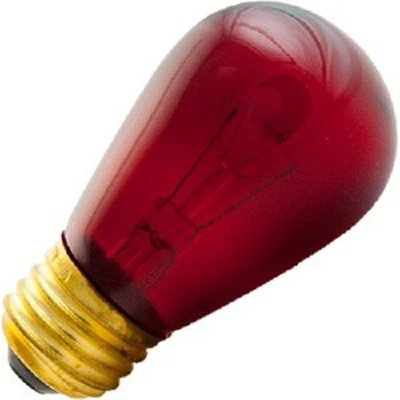 SIVAL 11W S14 130V  E27 BASE TRANSPARENT RED INCAND PATIO BULB (PACK OF 20) - Image 1 of 2