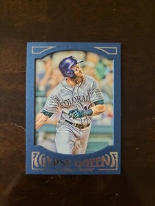2016 Topps Gypsy Queen Charlie Blackmon #24 Blue Framed SP Colorado Rockies