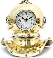 Table Clock Nautical Scuba Deep Sea US Navy Mark V Divers Diving Helmet Gift