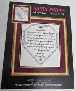 Patrones de punto de cruz Mother Dear de Sandi Phipps nuevos #320L - Imagen 1 de 4