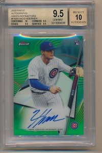 2020 Topps Finest Nico Hoerner Cubs Rookie RC Auto GREEN /99 BGS 9.5 10 TG+ !