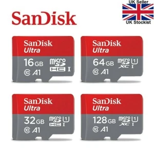 SanDisk Ultra Micro SD Card 16GB 32GB 64GB 128GB Class 10 Memory Card - Picture 1 of 11