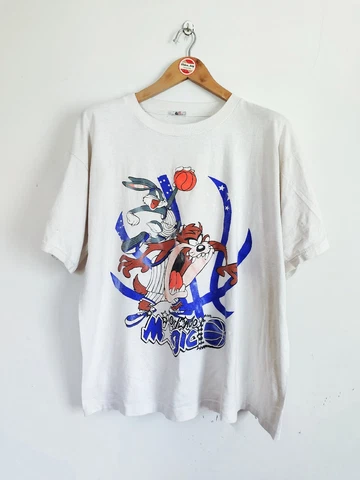Vintage Looney Tunes x Orlando Magic 90's T-shirts  Tazz NBA Basketball Cover