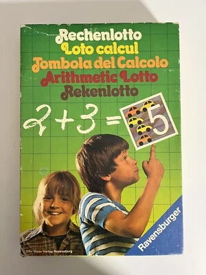 Vintage 1980 Ravensburger ARITHMETIC LOTTO Educational Game Maths COMPLETE - Image 1 of 4