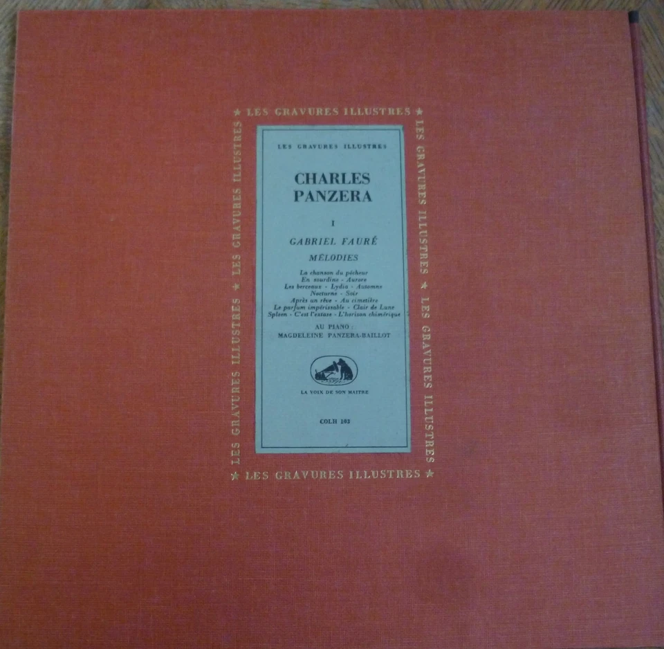 CHARLES PANZERA / FAURE melodies   / VSM COLH 103 - Image 1 of 1