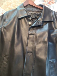EA Collections Leather Jacket Blazer Italy Style Black Blaze sz Med. New - Picture 1 of 22
