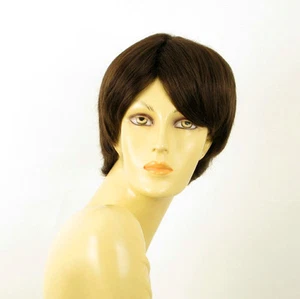 Perruque femme 100% cheveux naturel châtain ref CECILE 6 - Picture 1 of 7