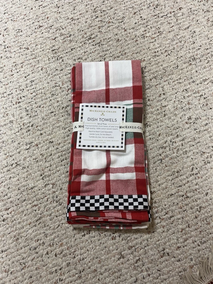 New Mackenzie  Chikds Holiday Spruce Dish Towels Set Of 2   - Image 1 of 1