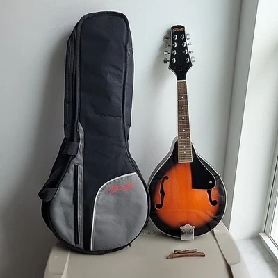 Stagg M20 Handmade Mandolin Sunburst Finish 8 String Instrument Case -No Strings - Image 1 of 4